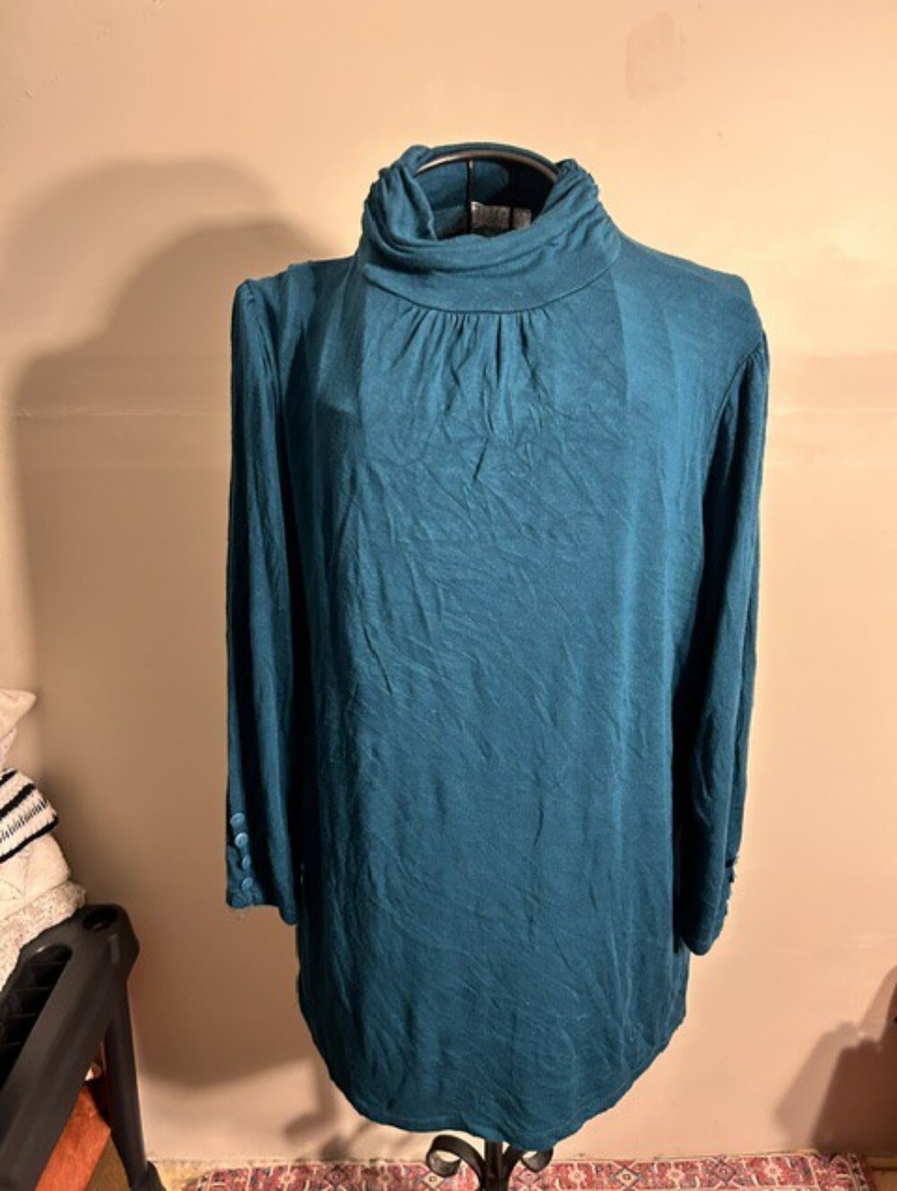 size extra large womens tee shirt green long sleeve